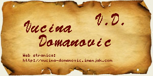 Vucina Domanović vizit kartica